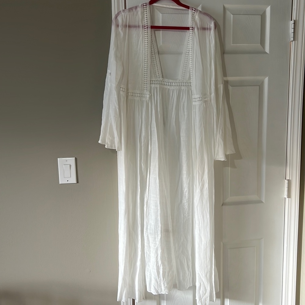 White sheer cover up